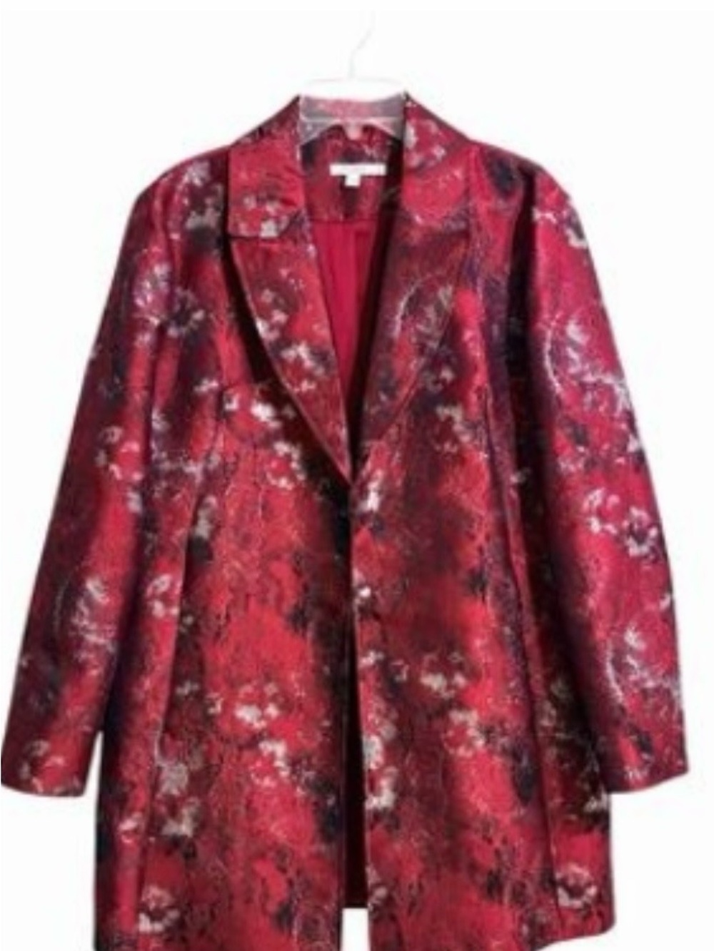 Chico’s Dark Red Metallic Jacket